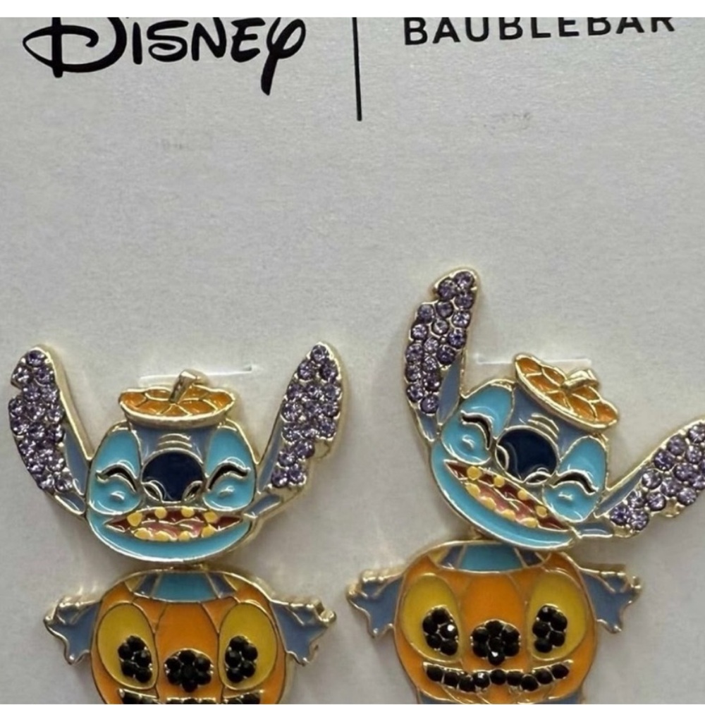 BaubleBar Disney Stitch Pumpkin Dangle Earrings - Picture 3 of 4